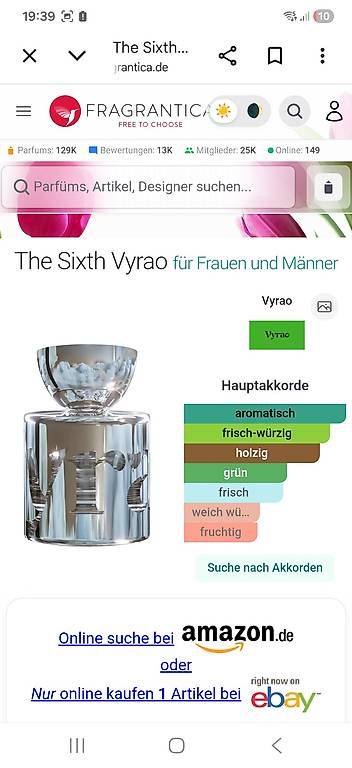 Profumi & Eau de Toilette: The Sixth Eau de Parfüm von Vyrao – Nuovo e nell'imballaggio originale da Uerkheim venduto da Pod23 1