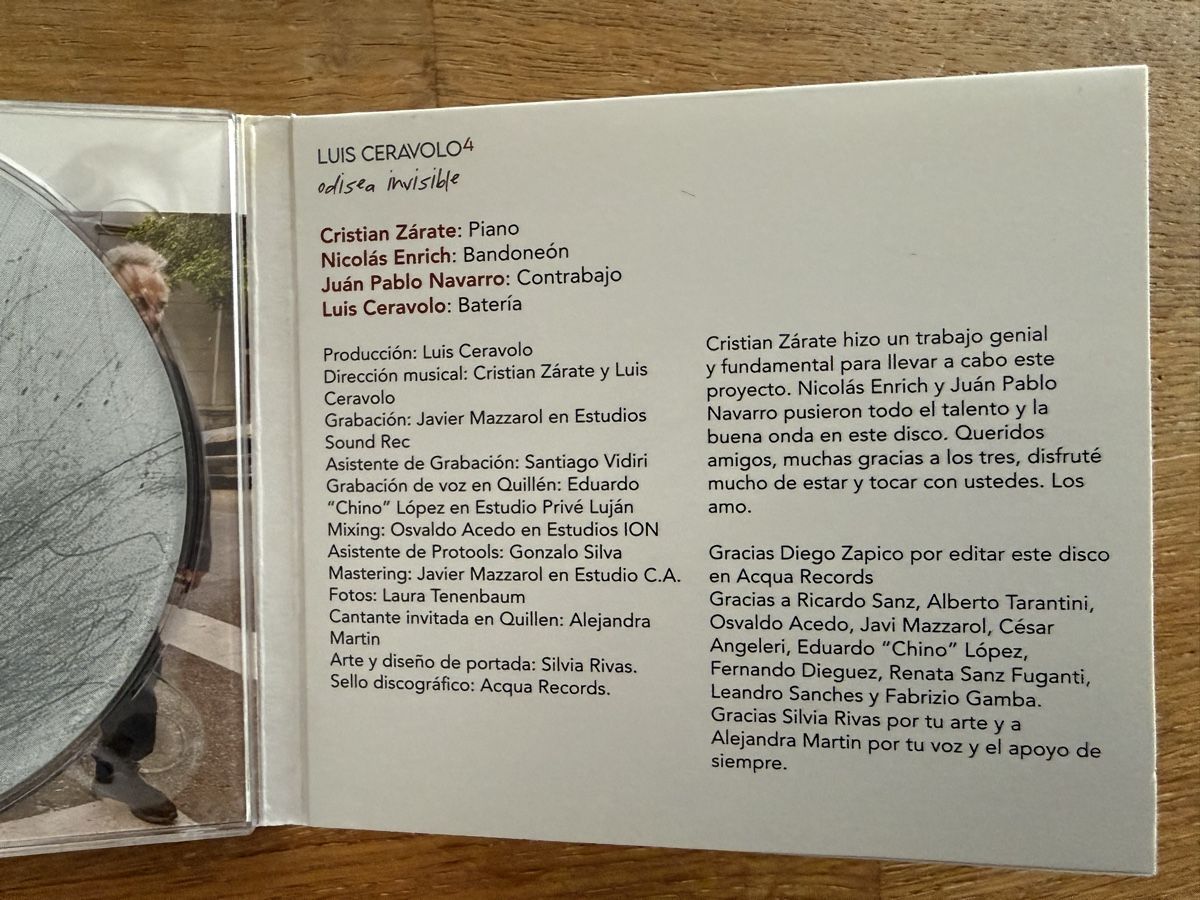 CDs: CD Luis Ceravolo 4 Odisea Invisible  – Gebraucht aus Goldach von Messerguru 6