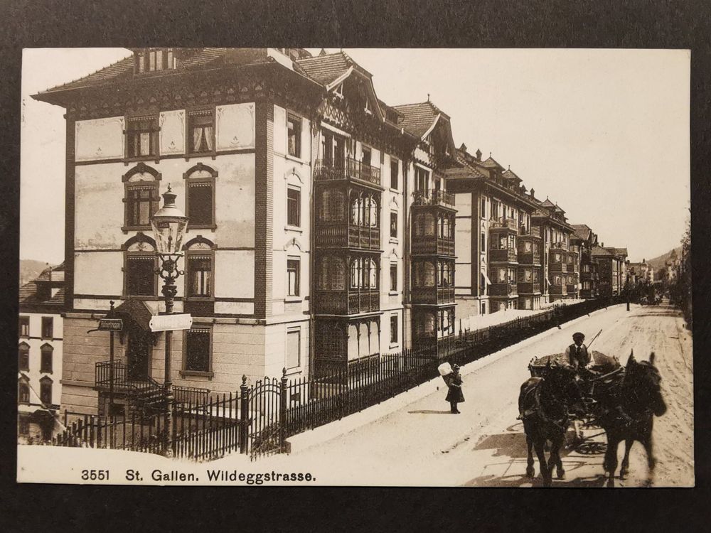 st-gallen-wildeggstrasse-fuhrwerk-animiert-ansichtskarte-gebraucht-in