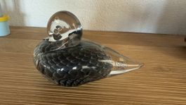 Glas Ente Royal Sweden Crystal 1980 signiert guter Zustand