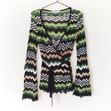 MISSONI Designer Strick-Jacke Cardigan Ajour Viskose Gr.36
