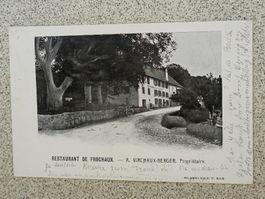 Alte PK / Restaurant De Frochaux - Cressier Gelaufen 1905