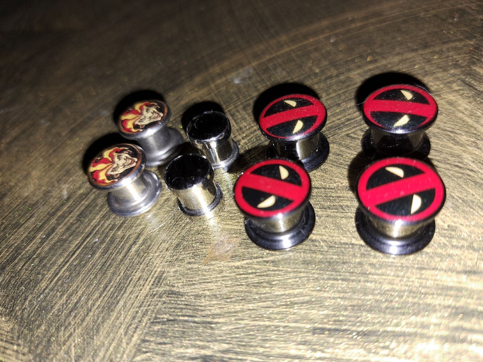 Orecchini pendenti & Orecchini a lobo: Flesh Tunnel 8 mm Verschiedene 4x – Nuovo (secondo la descrizione) da Luzern venduto da good-time 1