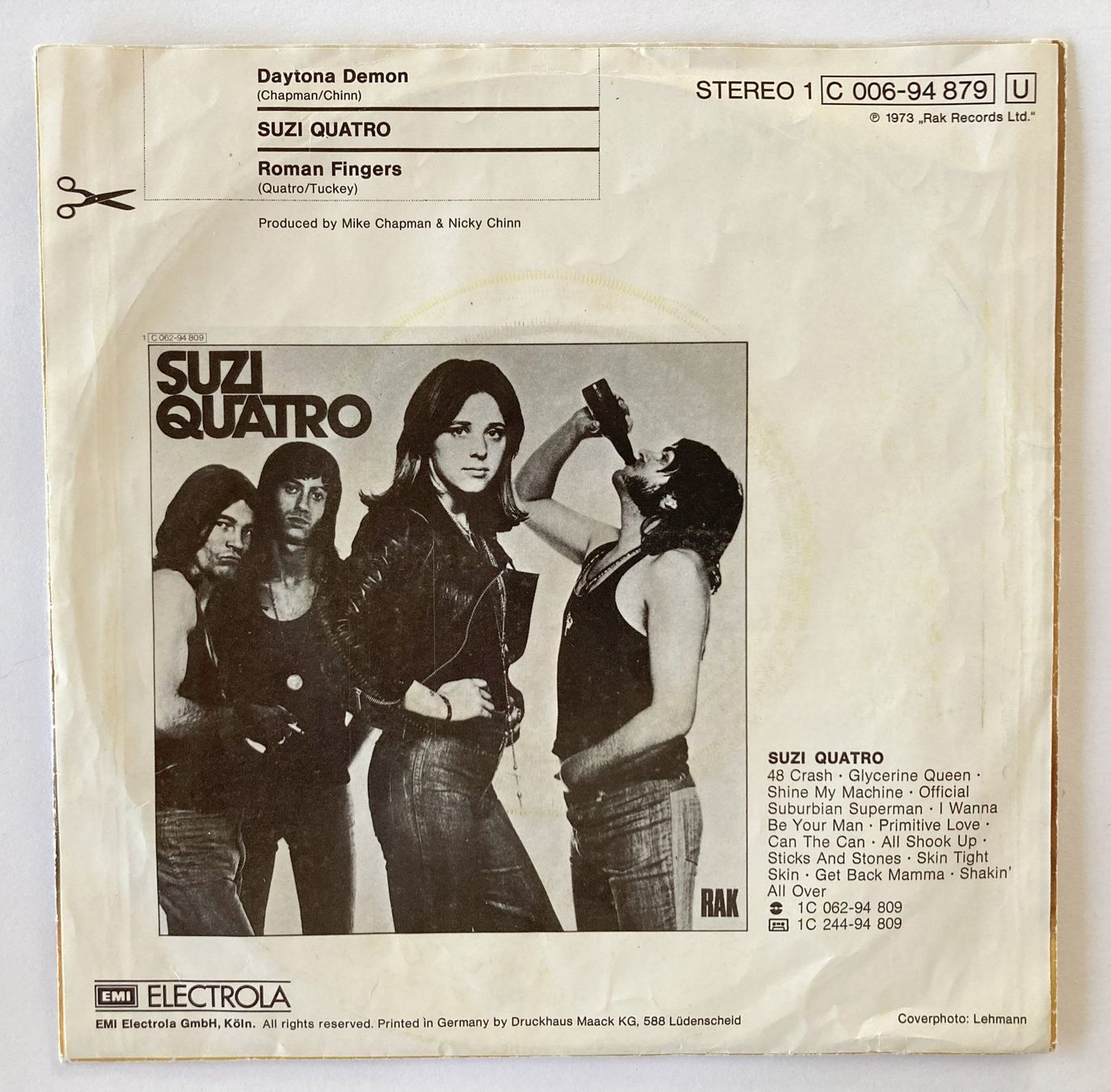 Dischi in vinile: SUZI QUATRO - DAYTONA DEMON – Usato da Bottens venduto da hotter-than-hell 1