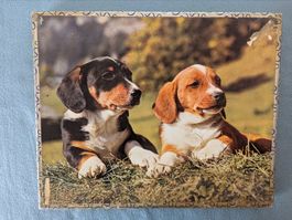 Holzpuzzle Hunde, Herstellung CH, 80 Teile