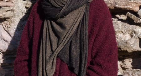 Faliero Sarti Tuch Olive Schwarz