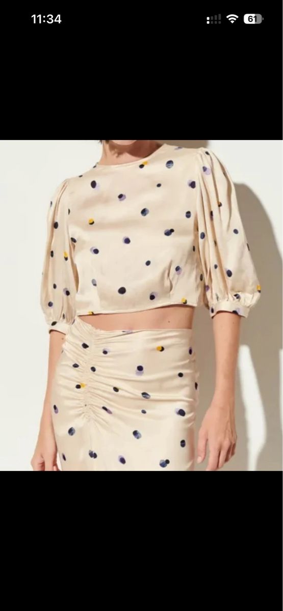 Tops: Crop Top pois beige taille 38 Sessun – Neu (gemäss Beschreibung) aus Yverdon-les-Bains von mat_tv6q 1