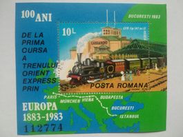 Briefmarke Rumänien Orient Express