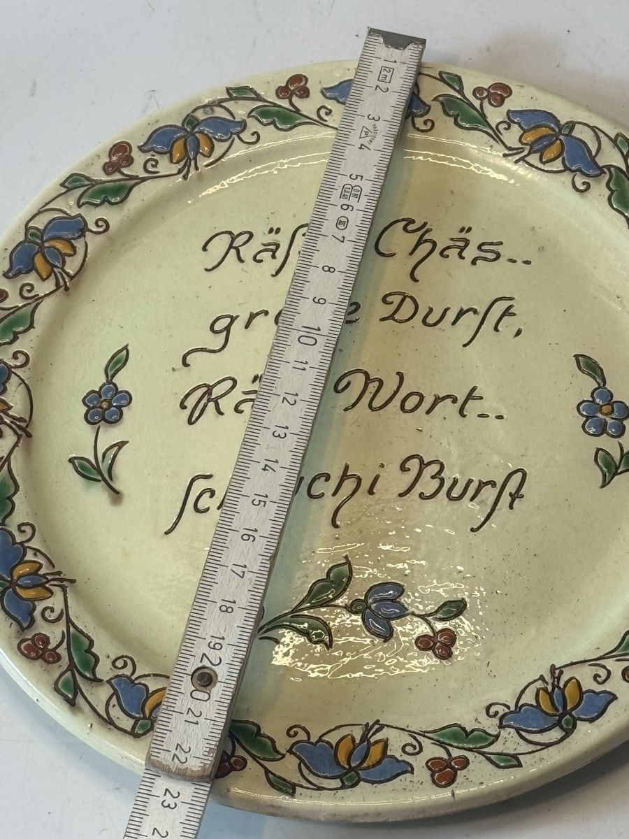 Piatti: Keramik Spruchteller Thoune Wanzenried 23 cm N02 – Usato da Grenchen venduto da swiss.antiques 4