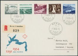 1954 - Pro Patria - Ersttagsbrief FDC ET - deutsch · dt
