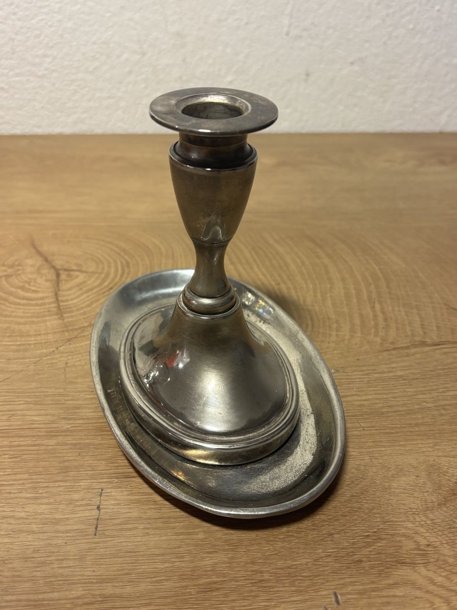 Candele: Antiker Kerzenleuchter mit Metallteller Set – Usato da Orpund venduto da BlackEagel80 1