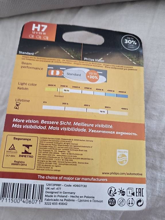 Scheinwerfer: Halogenlampe Auto H7, 55W, 12V, Ersatzlampe Auto – Neu und originalverpackt aus Zürich von buchiral 1