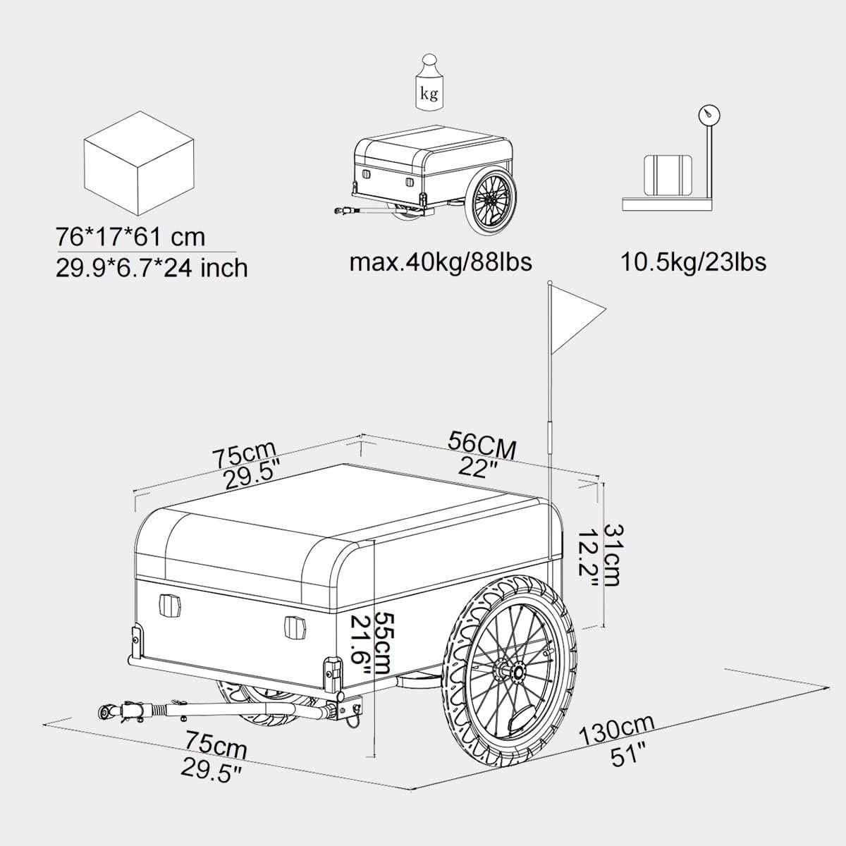 Rimorchi per biciclette: TIGGO VS Cargo II Rot / Schwarz – Nuovo e nell'imballaggio originale da Bottighofen venduto da zaap 6
