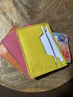 Handgefertigter Kartenhalter aus echtem Leder 