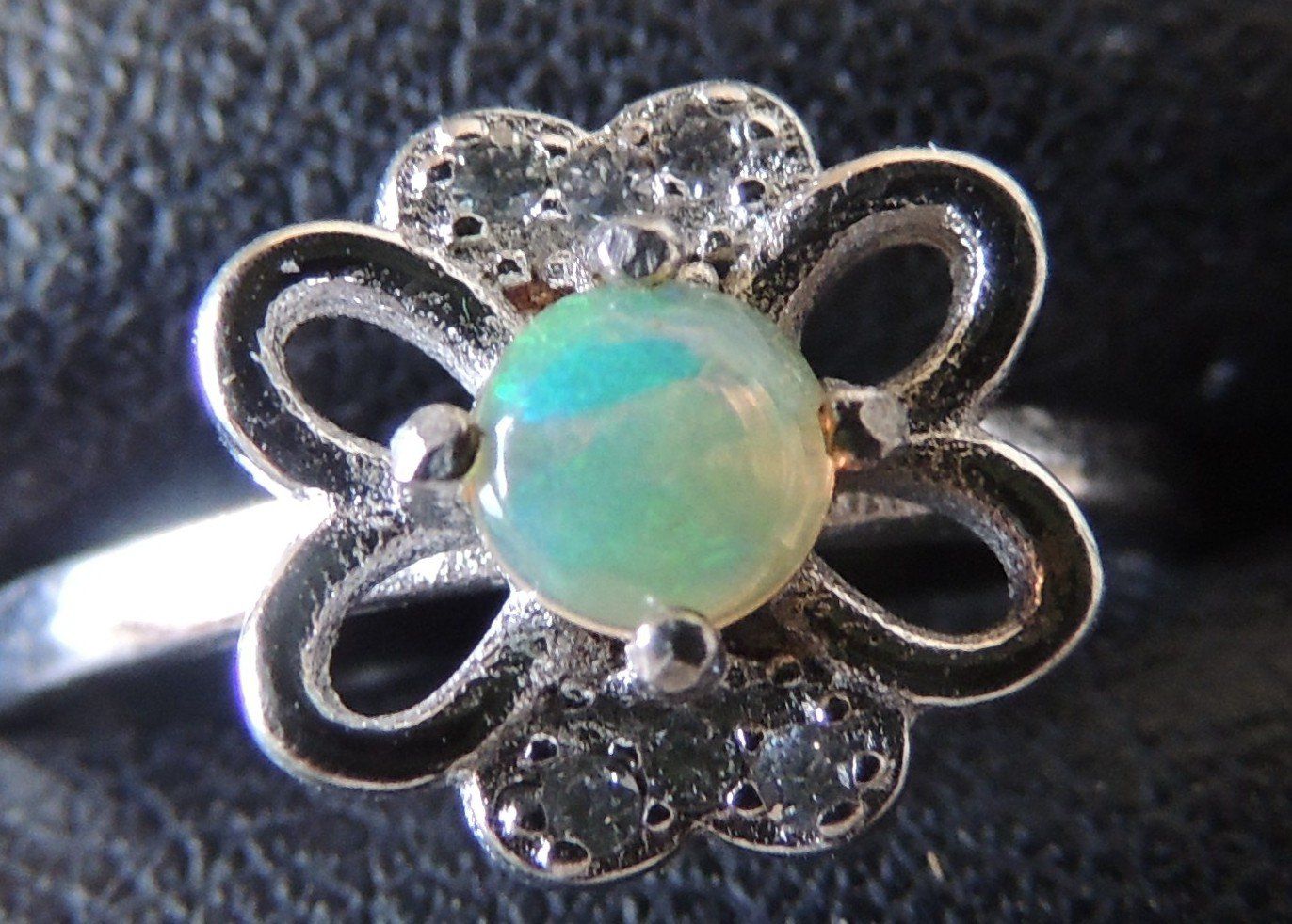 Anelli: Opal Silber 925 Fingerring Gr. 49 – Usato da Waldenburg venduto da schaller707 3