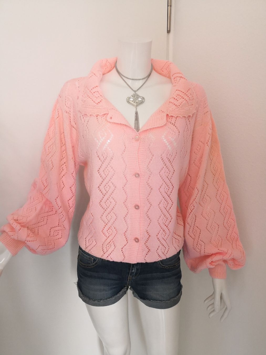 Jacken: 🤩HANDGEMACHTE STRICK-JACKE ROSA – Neu (gemäss Beschreibung) aus Olten von Naja-Twins-Twins 2