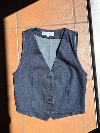 Top in denim Zara da donna XS, in ottime condizioni. Perfe