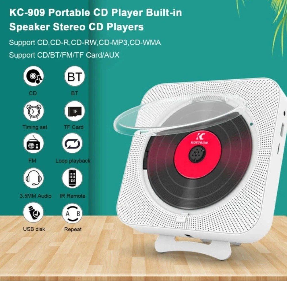 Lettore multimediale & Streamer: Desktop Bluetooth CD Player eingebauten HiFi Lautsprechern – Nuovo (secondo la descrizione) da Kirchdorf AG venduto da Aarereussshop 1