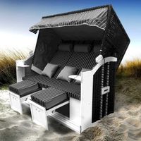 Strandkorb 3-Sitzer OSTSEE anthrazit
