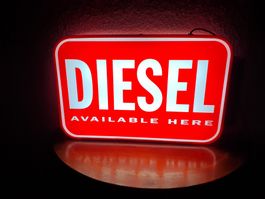 Leuchtreklame Diesel Jeans Werbeschild Retro Reklameschild