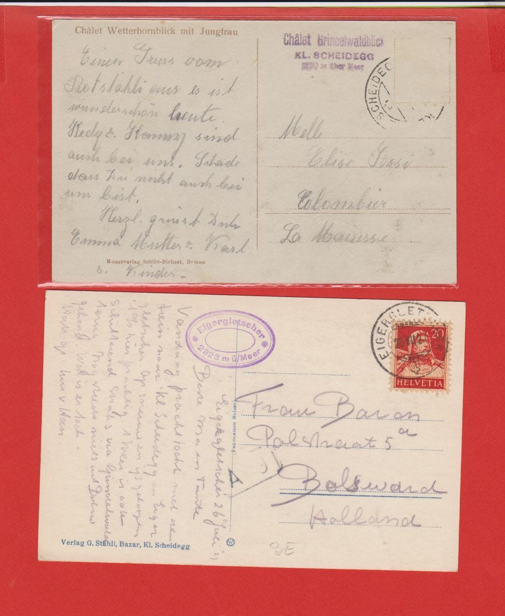 Cartoline postali: 4 alte Ansichtskarten kleine + grosse Scheidegg – Usato da Vitznau venduto da Ropaku 1