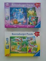 2 Puzzle je 3x49 Teile / Märchen + Disney Prinzessinnen