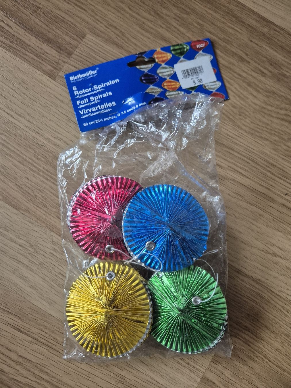 Alle Dekorationen: 4 Rotor-Spiralen Deko Party – Neu (gemäss Beschreibung) aus Langenthal von Polarisstern