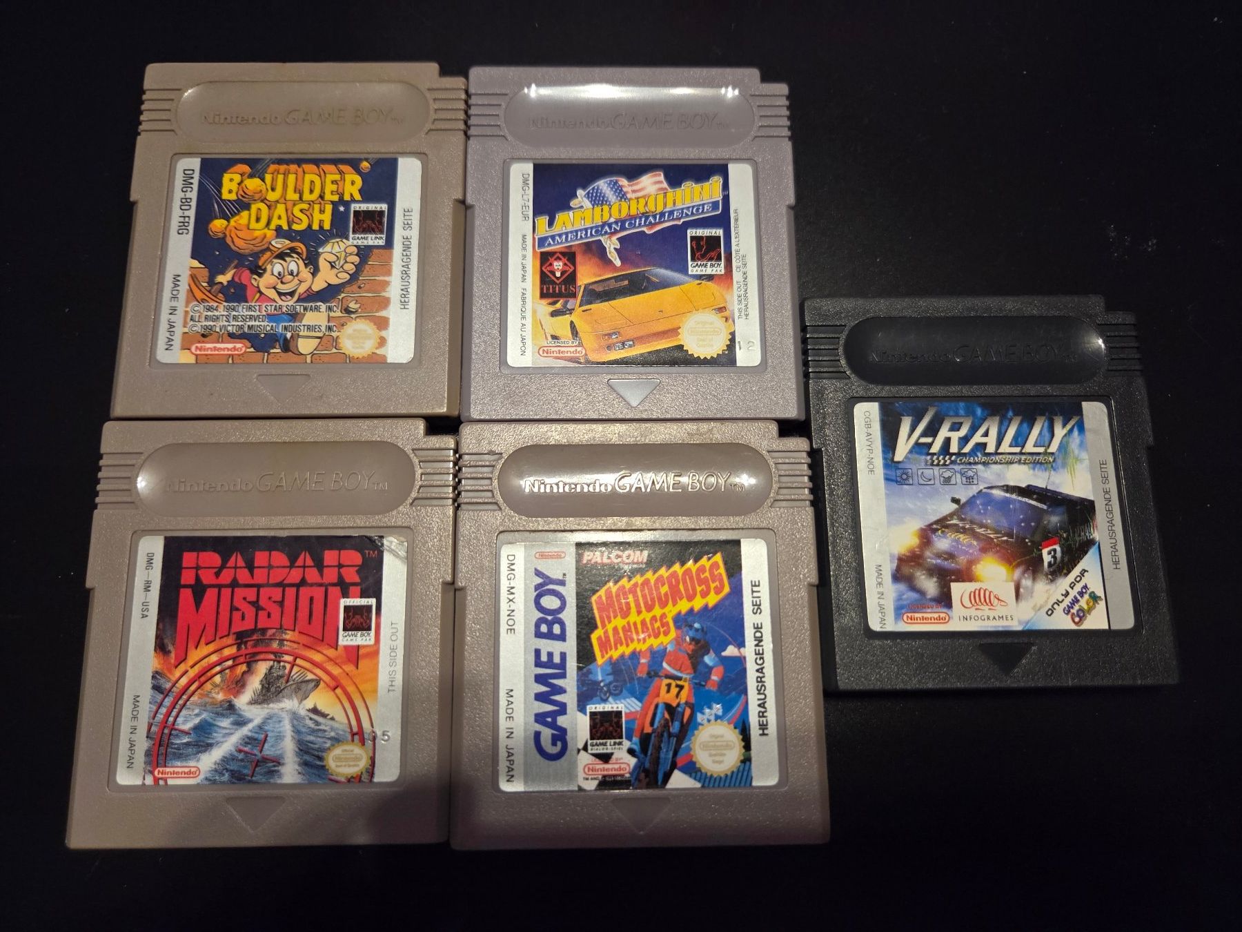 Nintendo Giochi: 5x GameBoy Spiele - V-Rally, Boulder Dash, Lamborghini uvm. – Usato da Vilters venduto da oOLinkOo