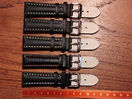 5 x 20mm Bracelet de montre en cuir