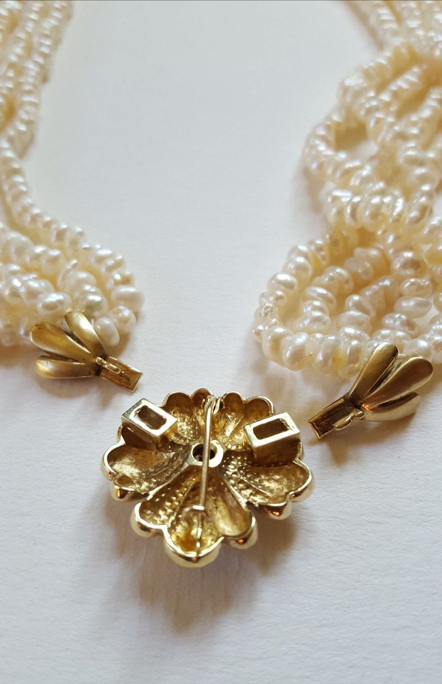 Ketten: Perlen Collier~585 Gold Verschluss/Broch – Gebraucht aus Wald ZH von Aniade 9