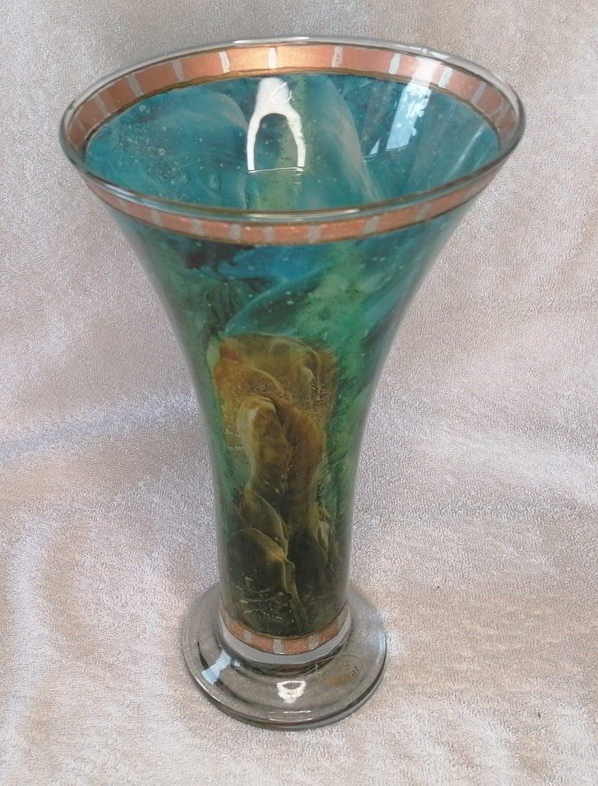 Vasi & Recipienti: Wunderschöne Blumenvase, Unikat signiert – Usato da Grächen venduto da Hel7890 1