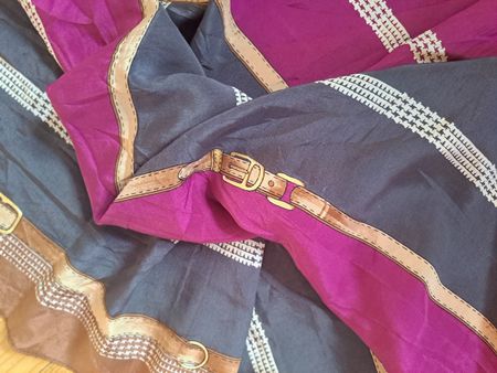 Vintage Foulard Seide Schal Carré Halstuch Scarf Seidentuch