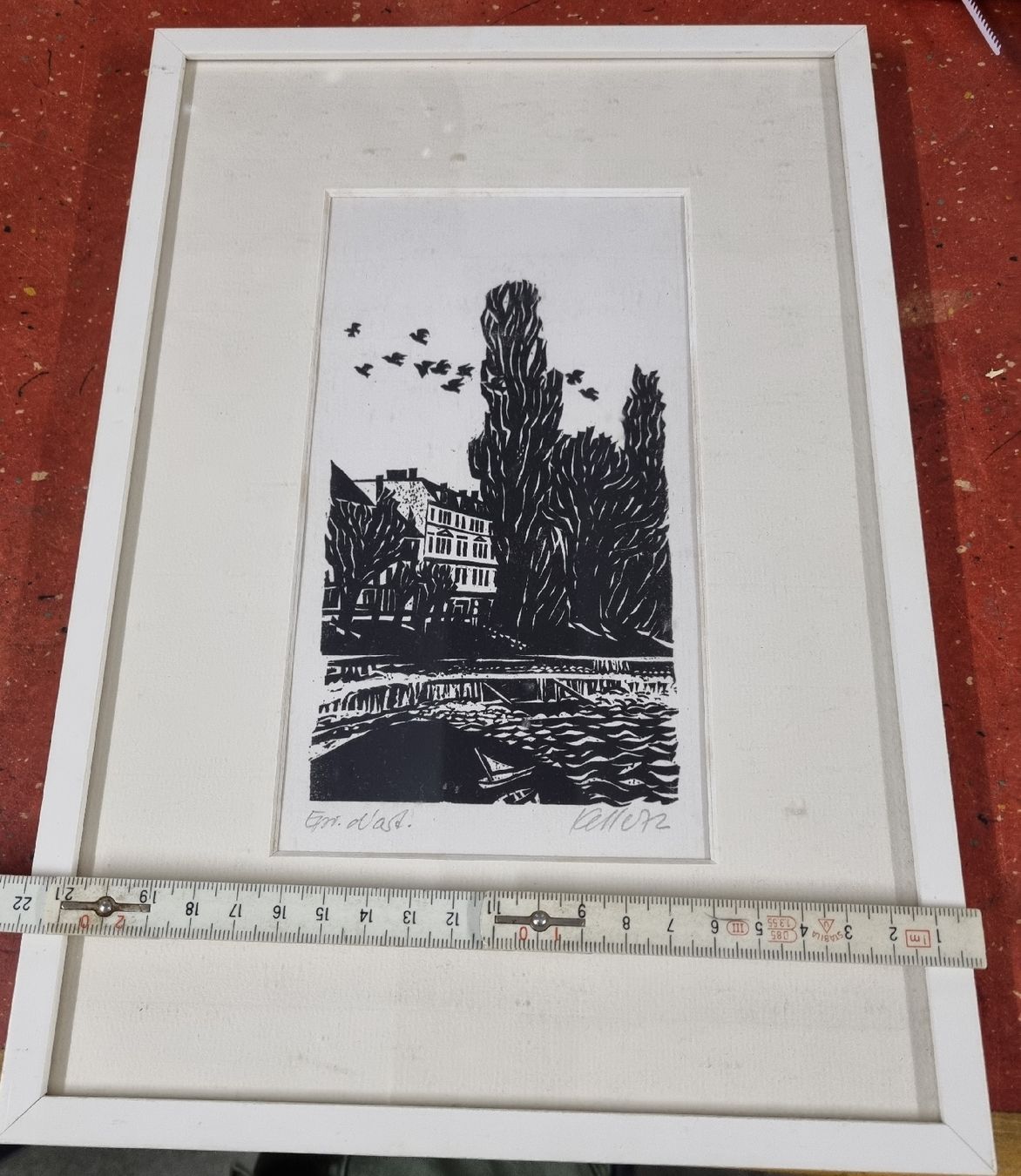 Incisioni: 3 bild holzschnitt Henz Keller – Usato da Ostermundigen venduto da vintage60 2
