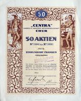 "CENTRA" Handels- & Industrie-AG, Chur - 1932 (50er)