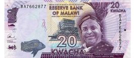 Malawi 20 Kwacha 2016 P-63c UNZ