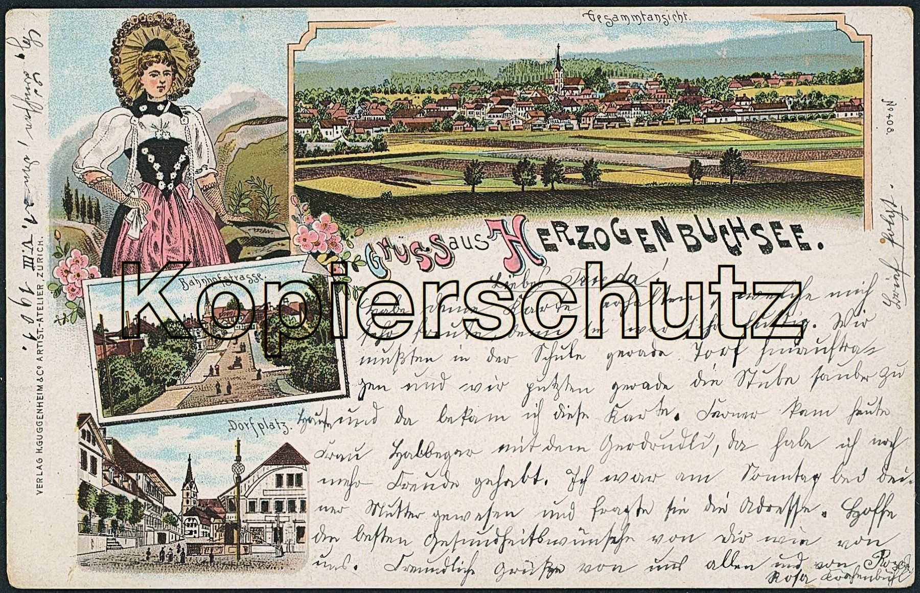 Cartoline postali: BE Herzogenbuchsee - Litho – Usato da Schindellegi venduto da Jonathan77