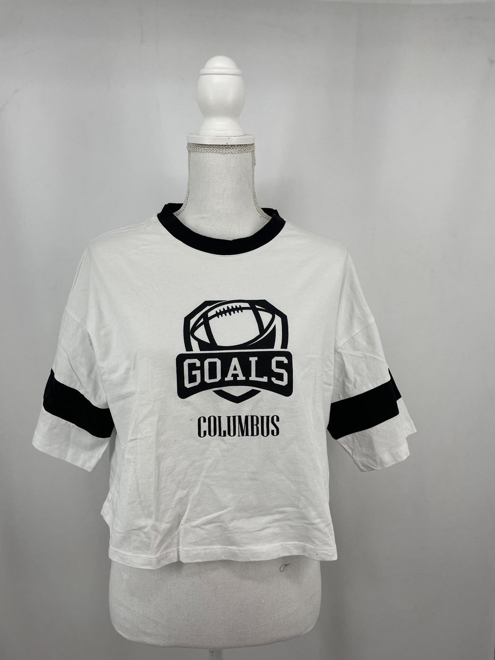 Manor T-shirt: MANOR crop top blanc – Usato da Lausanne venduto da PlusValue_Lausanne