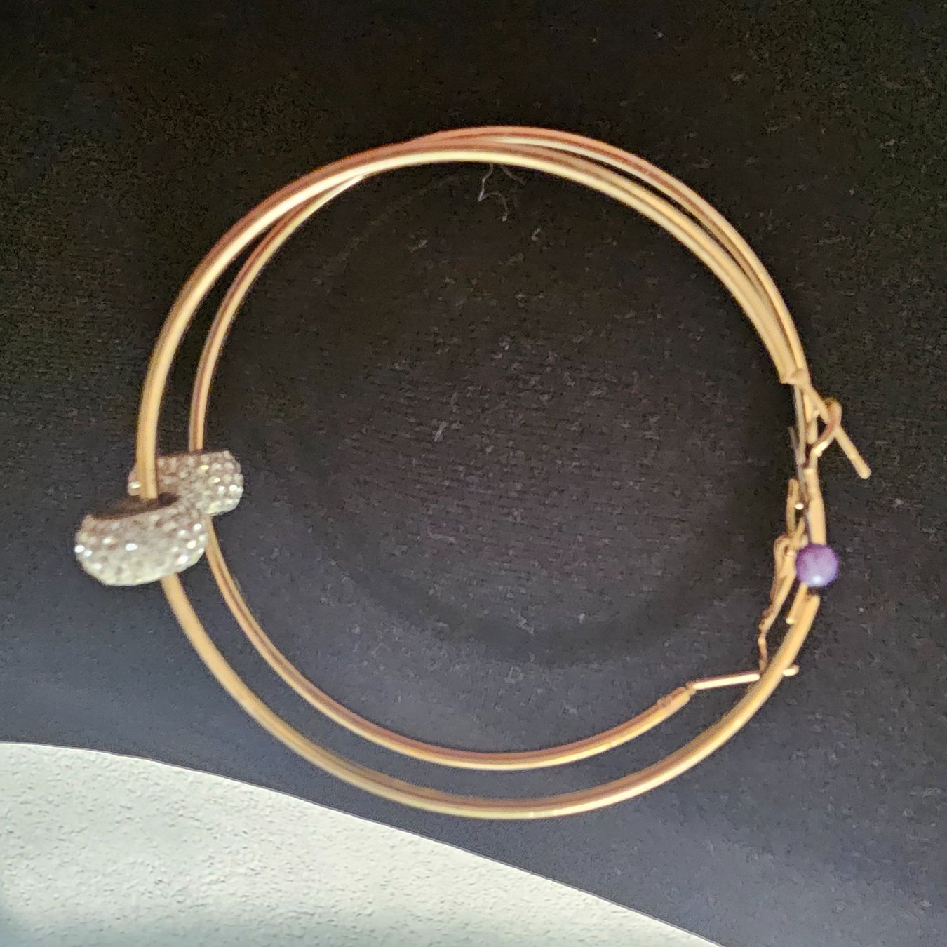 Swarovski Ohrringe & -stecker: Creolen grosse mit swarovsky strass – Neu (gemäss Beschreibung) aus wolfhalden von 46464646 1