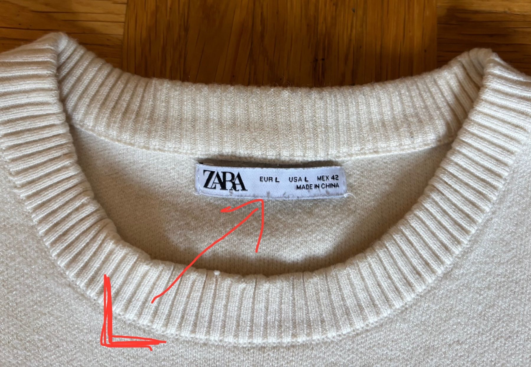 Zara Maglioni & Felpe: Herren Pullover ZARA Grösse L, Farbe OFFWHITE-CREAM – Usato da Zürich venduto da ritschi37 1