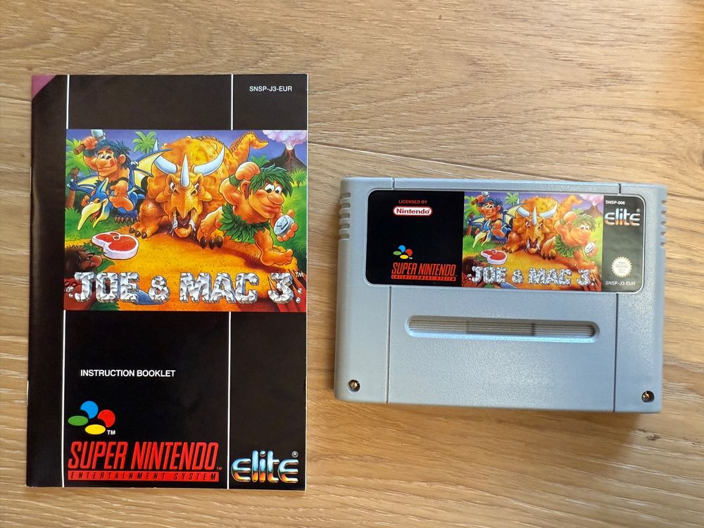 Joe & Mac 3 SNES PAL EU(mit EN/DE/FR Anleitung) *sehr gut* 8
