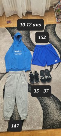 Sweat capuche / jogging Nike garcon 10-12ans/basket Adidas