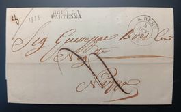Faltbrief ab SAN REMO 4.0.1853 nach Nizza/Frankreich