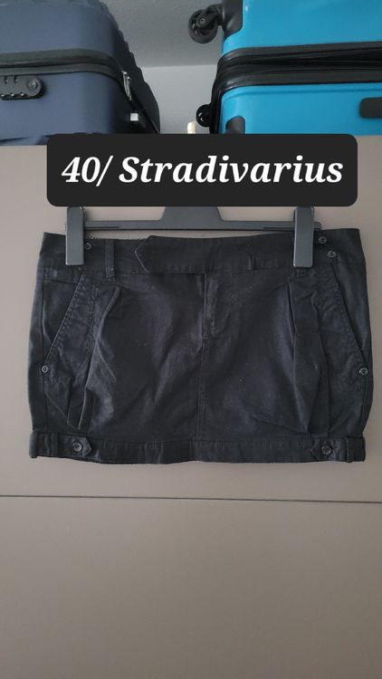 Jupe Longue Stradivarius Noire Taille S - Viscose, Coupe A-Ligne Avec Poches