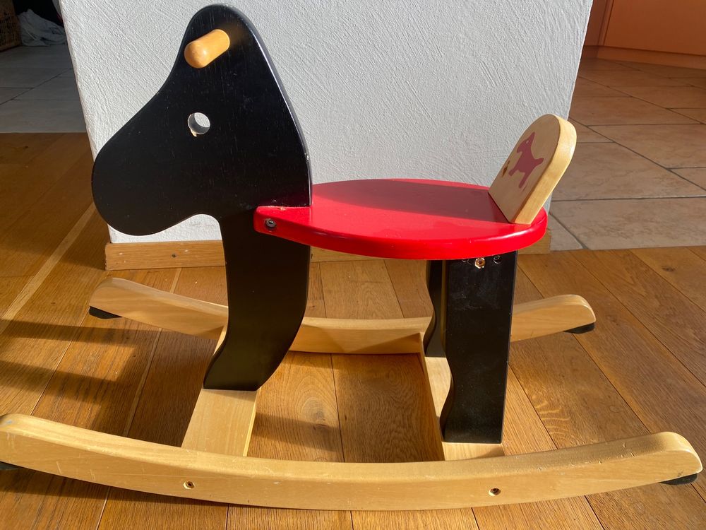 Produktbild von Schaukelpferd Ab 5 Jahre Groß New Classic Toys Schaukelpferd Aus Holz - Rot, Für Kinder Ab 3 Jahren Holzspielzeug Ab 3 Jahre