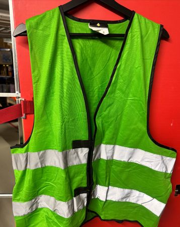 Warnweste grün Grösse XXL mit Reflektoren, gebraucht, 73 St.