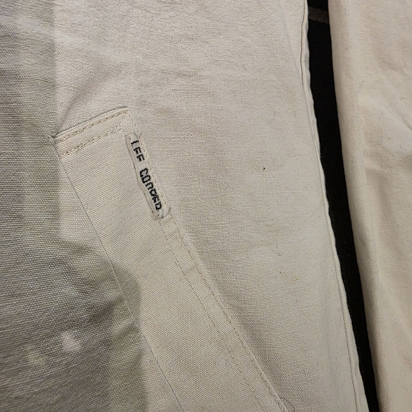 Lee Giacche: Veste vintage Lee Cooper écru 1970 zip Éclair workwear – Usato da Etoy venduto da Vinylafrime 1