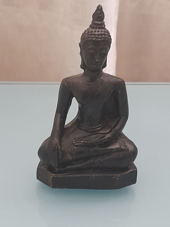 Meditierende Buddha-Statue Aus Harz – 35,6 Cm, Erdgelb, Für Garten & Wohnung