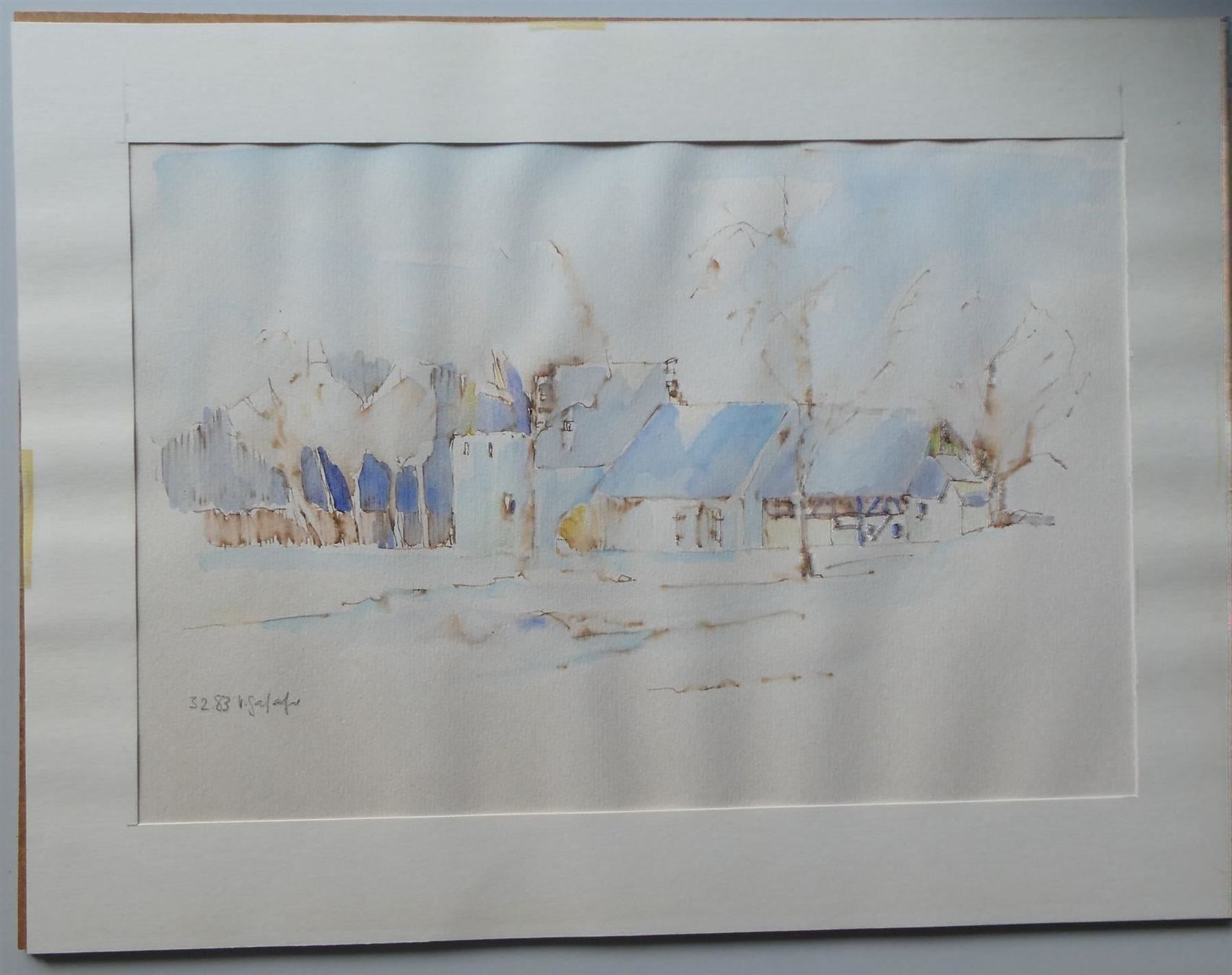 Dipinti: Gemälde Aquarell Bauernhaus Gehöft 83 – Usato da Frauenfeld venduto da ZAZ12 1