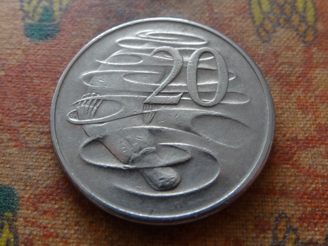 Tutti le monete: AUSTRALIA  20  Cents  1966 – Usato da Romanel-sur-Lausanne venduto da Swift13 1