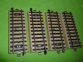 4 Stück M-Gleis Halbe Gerade Märklin  5107 alte Stücke nfk